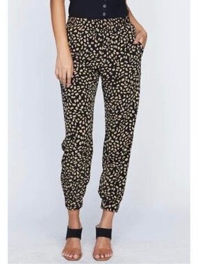 Sanctuary Animal Print Joggers (L)